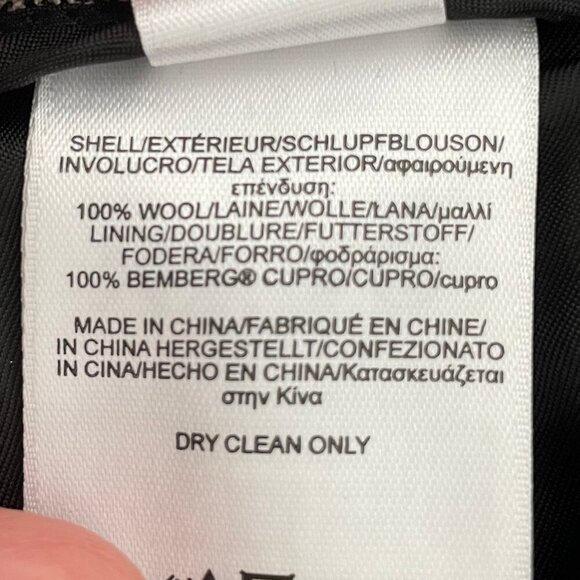 Brooks Brothers Petite Glen Check Lined Straight Leg Wool Pants Blk Wht Sz 12P - Picture 9 of 10